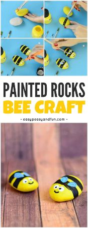 Cute Bumble Bee Rock Project