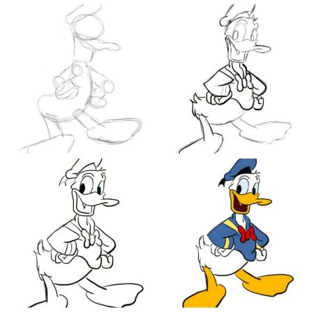 Cute Donald Duck Drawing