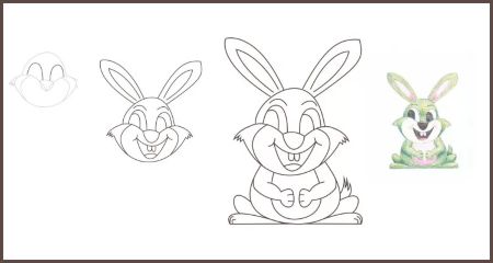 Happy Rabbit Drawing