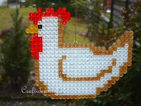 Beautiful Hen Perler Beads