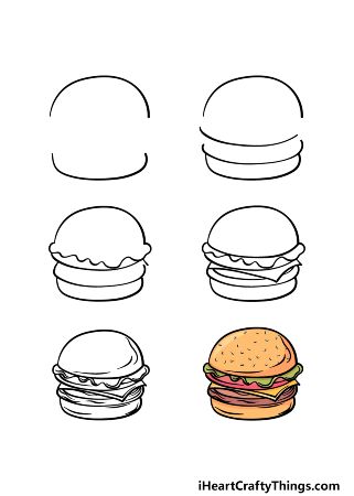 Cheeseburger Deluxe Drawing