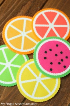 Citrus Perler Bead Coasters