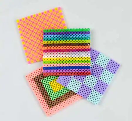Colorful Perler Bead Coasters