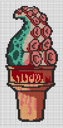 Creepy Ice Cream Cone Pattern