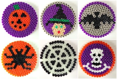 Halloween Perler Bead Coasters