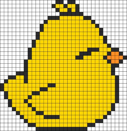 Happy Chick Perler Bead Pattern
