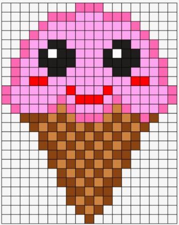 Cat Eating Strawberry Kandi Pattern  Pixel art, Pixel art pattern, Kawaii  cross stitch