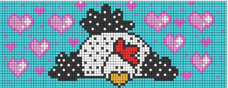 Hearty Chicken Perler Beads Pattern