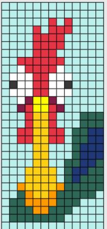 Heihei Perler Bead Pattern