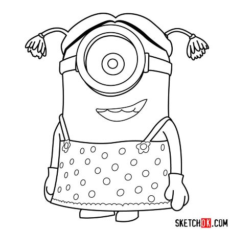 Minion in a Dress Drawing