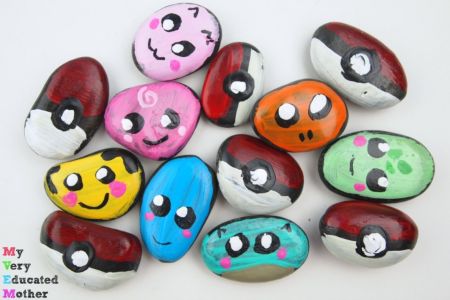 Pokemon Rock Painting Craft