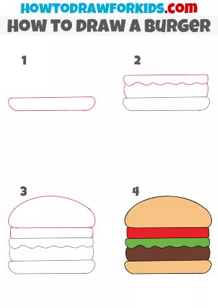 Simple Burger Drawing