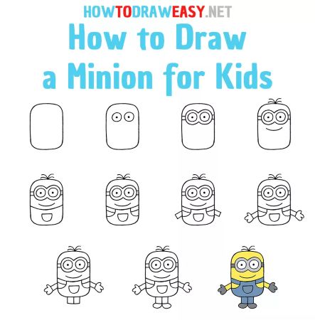 How to Draw Minions from Despicable Me  Minion drawing Minion coloring  pages Minions coloring pages