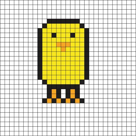 Simple Yellow Chick Perler Pattern