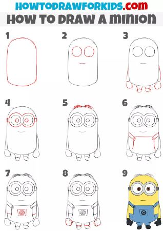 Smiling Minion Drawing