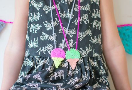 Unique Ice Cream Perler Necklace