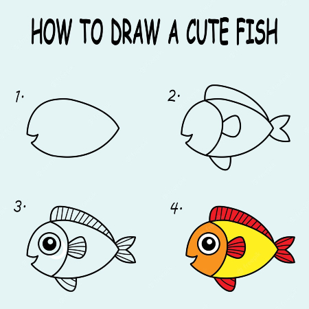 Cute Fish Drawing