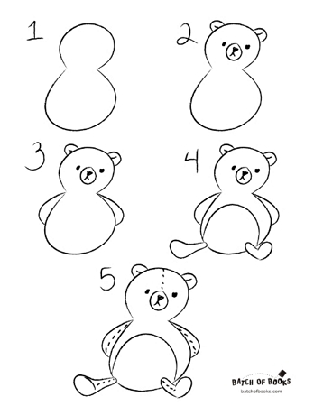 20 Easy Bear Drawings You Can Follow - Cool Kids Crafts