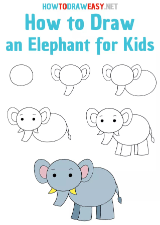 19 Majestic Elephant Drawings for All Artists - Cool Kids Crafts