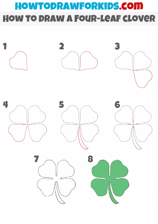 Four-Leaf Clover Drawing