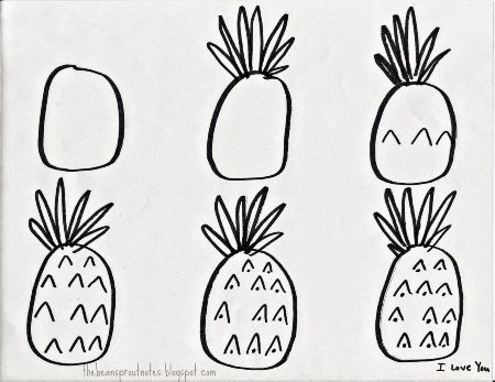 Fun Pineapple Drawing