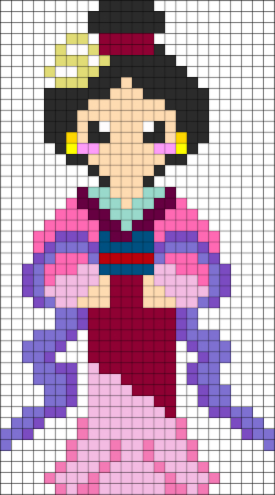 Mulan Perler Bead Pattern