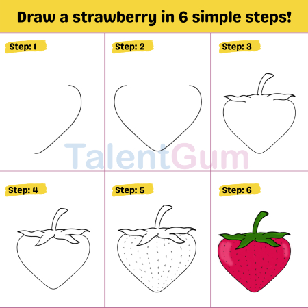 Plump Strawberry Drawing