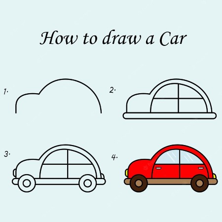 Red Car Drawing