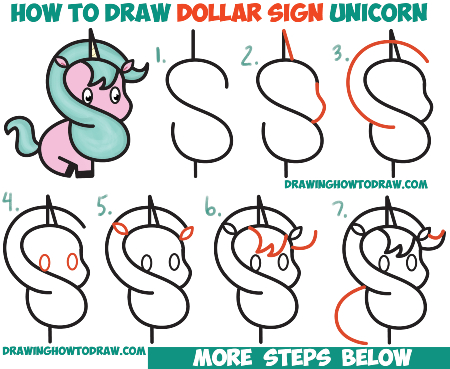 Shy Unicorn Drawing