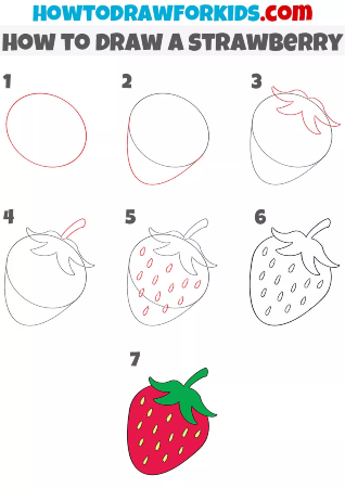 Simple Strawberry Drawing
