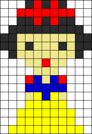 Snow White Perler Bead Pattern