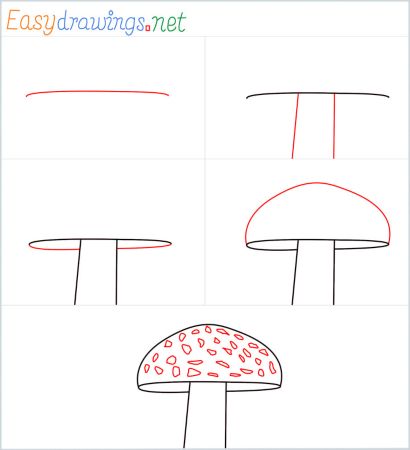 20 Easy Mushroom Drawing Tutorials for Kiddos - Cool Kids Crafts