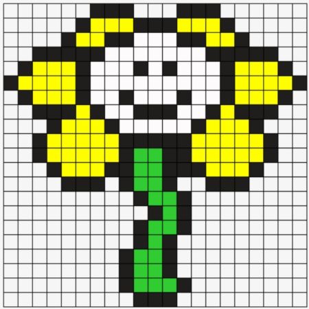 Yellow Flower Perler Bead Pattern