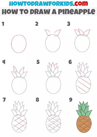 Yummy Pineapple Drawing