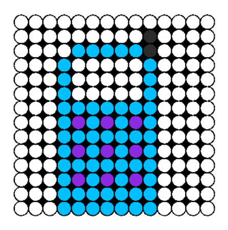 Blue Basic Phone Perler Pattern
