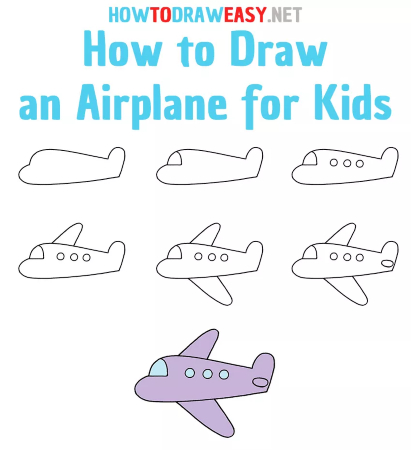 21 Easy Airplane Drawings for Little Explorers - Cool Kids Crafts