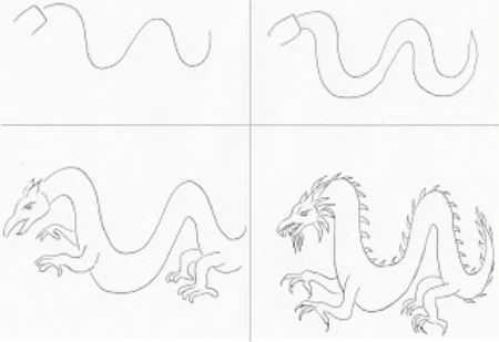 Chinese Dragon Sketch