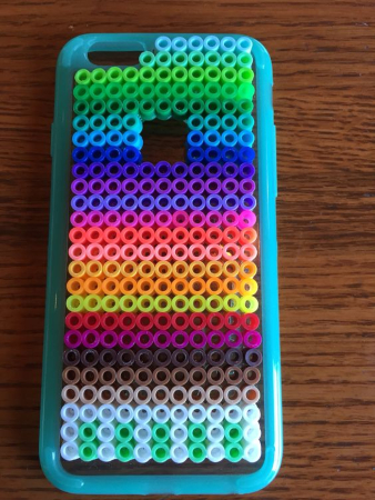Colorful Perler Bead Phone Case