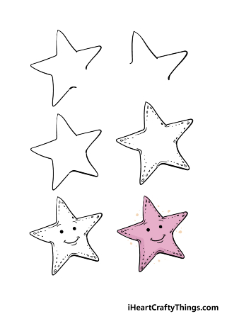 Cute Starfish Drawing