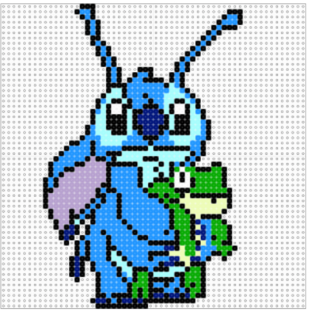 Cute Stitch Perler Bead Pattern