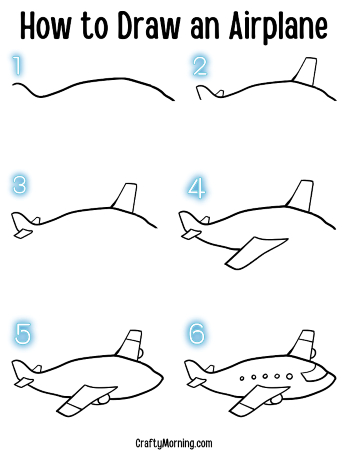 21 Easy Airplane Drawings for Little Explorers - Cool Kids Crafts