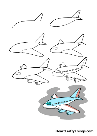 airplane drawing line art | Free SVG