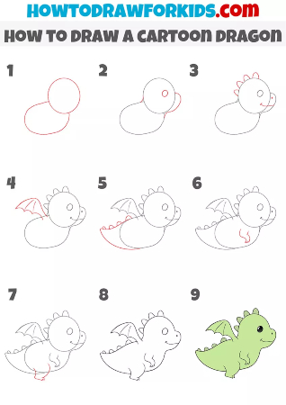 Flying Baby Dragon Drawing