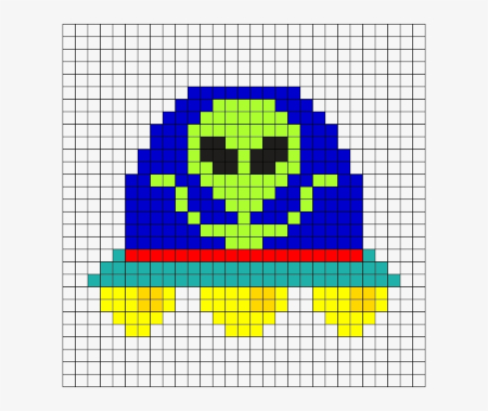 Funky UFO Perler Pattern