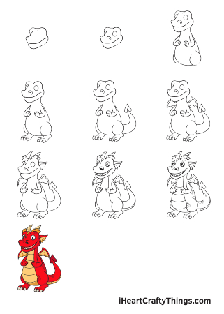 Happy Dragon Drawing
