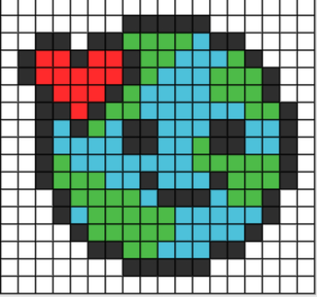 Happy Earth Perler Pattern