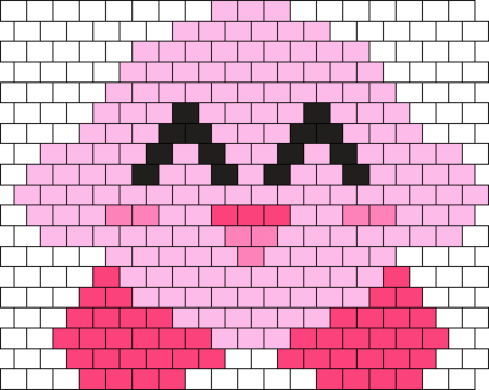 Happy Kirby Perler Bead Pattern