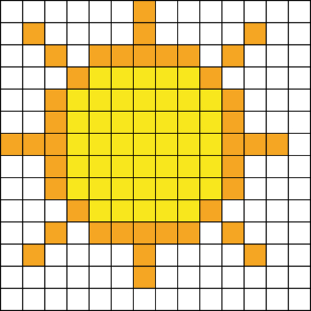 Little Sun Perler Bead Pattern