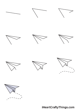 Paper Airplane Drawing