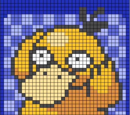 Psyduck Perler Bead Pattern